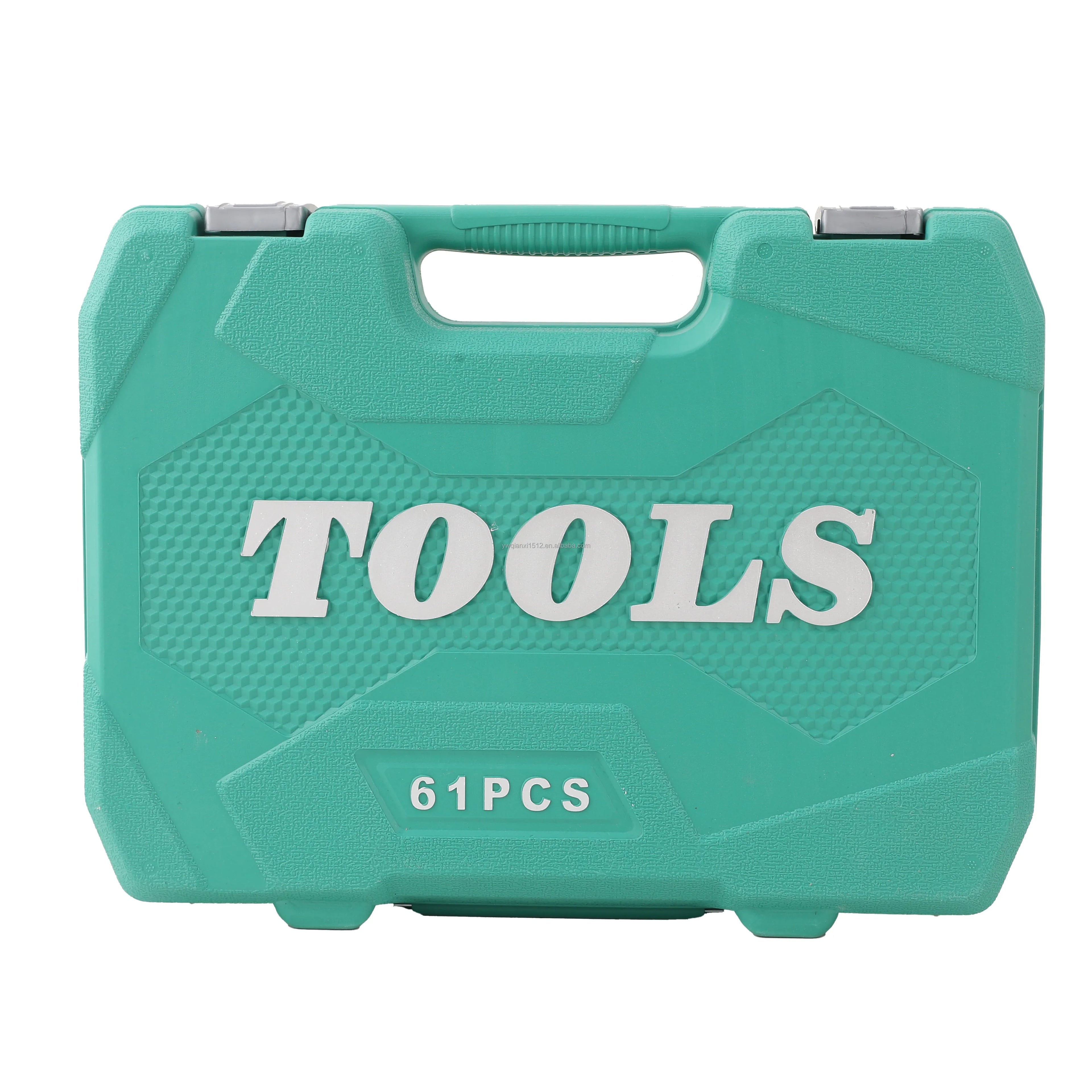 Professional 61-Pcs Car Motorcycle Repair Tool Set High Quality Orange Fast Ratchet Wrenches Home Multi-Function Toolbox-Only