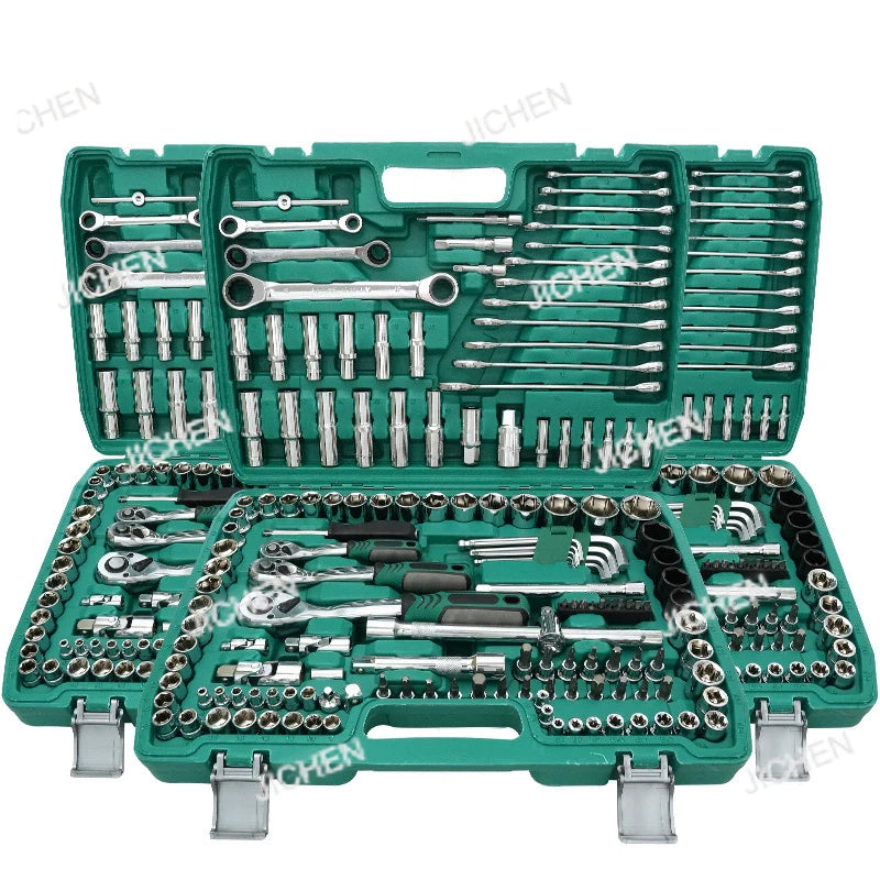 216-Piece professional car repair ratchet wrench combination toolbox set