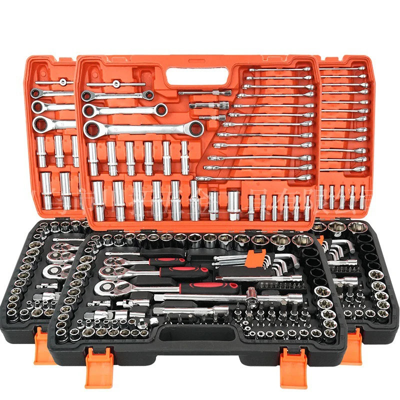 216-Piece professional car repair ratchet wrench combination toolbox set