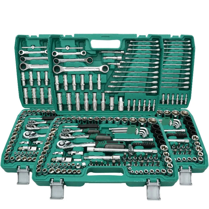 216-Piece professional car repair ratchet wrench combination toolbox set
